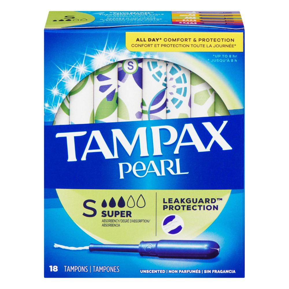 TAMPONES PEARL SUPER TAMPAX 18 UND