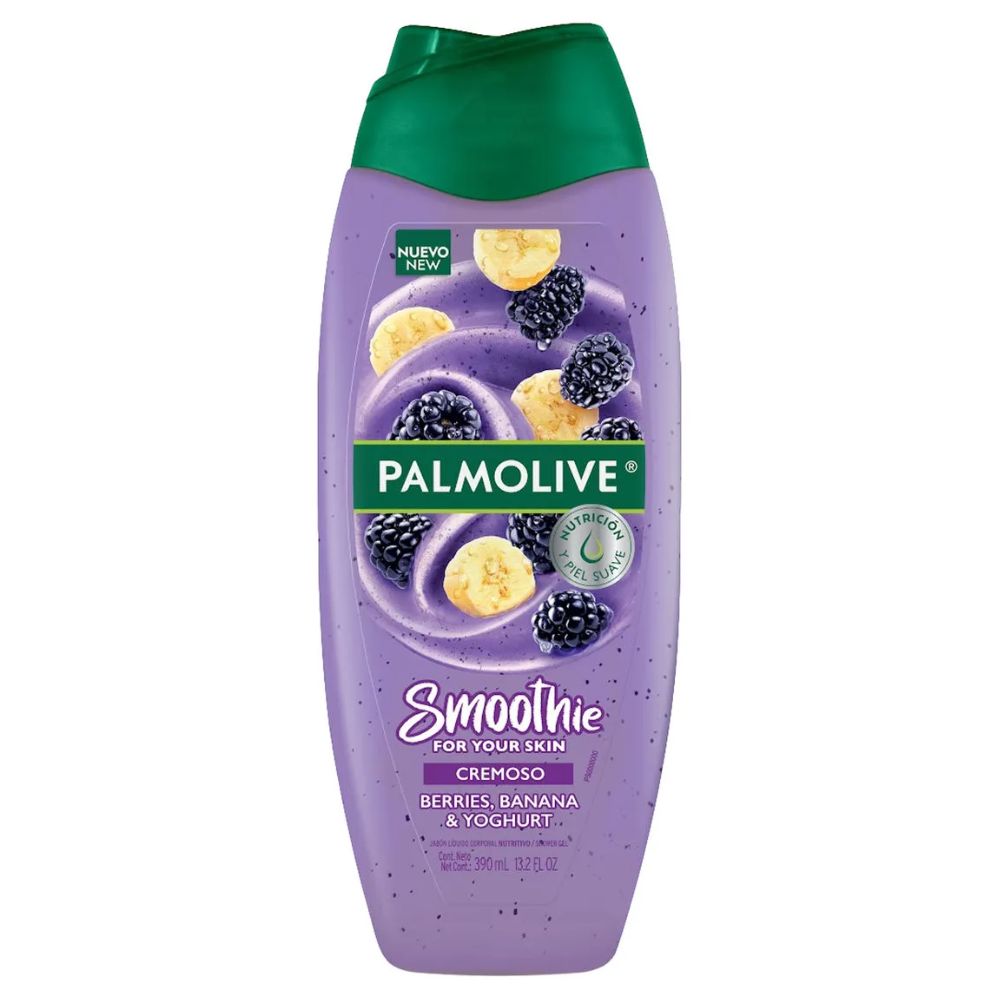 JABON LIQUIDO SMOOTHIE CREMOSO BERRY, BANANA Y YOGHURT PALMOLIVE 390 ML