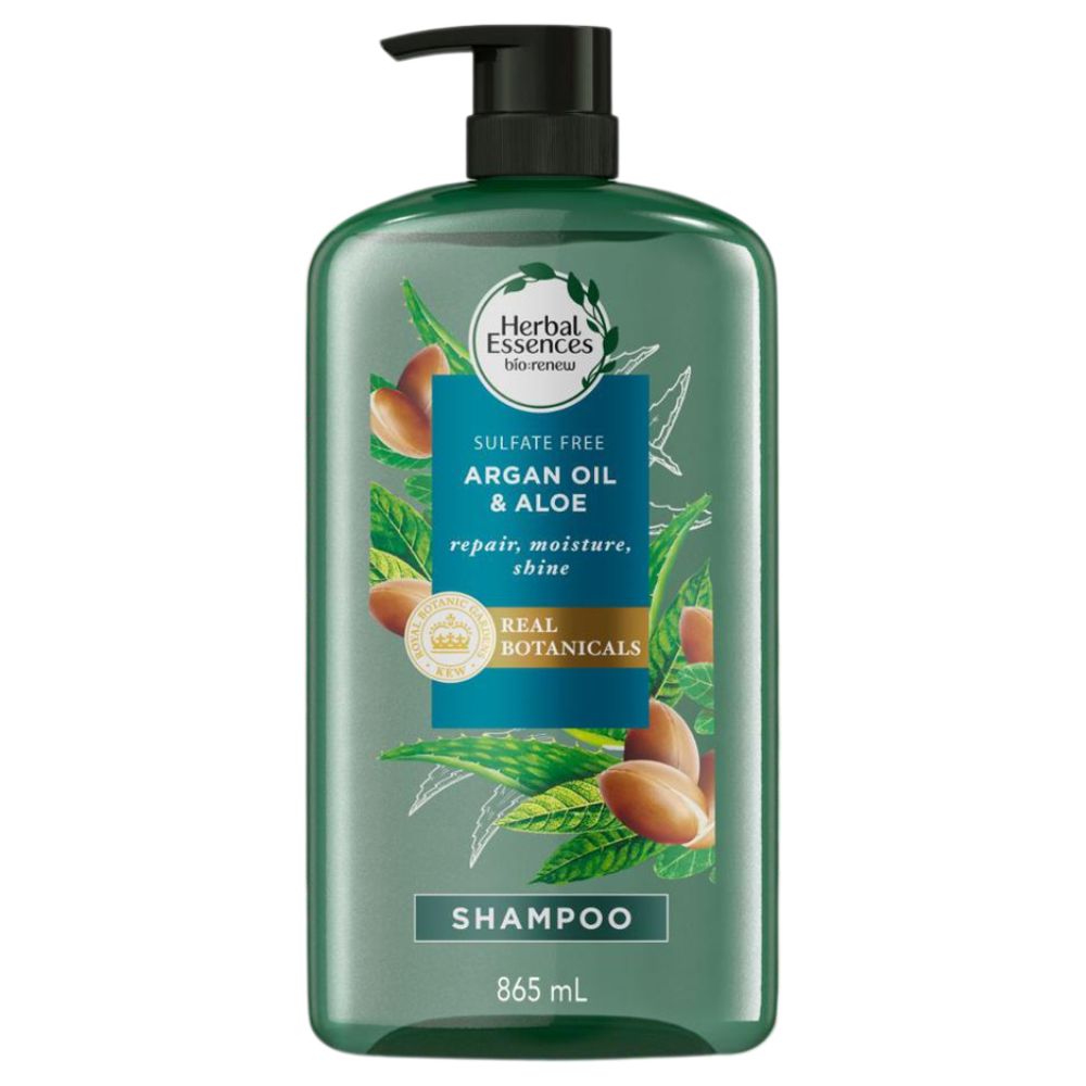 SHAMPOO LIBRE DE SUFALTO ACEITE DE ARGAN Y ALOE HERBAL ESSENCES 865 ML