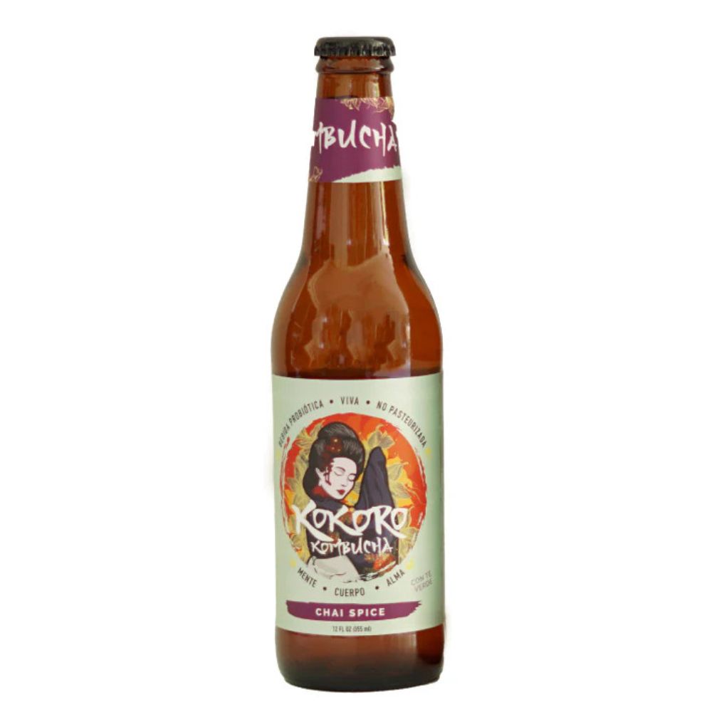 BEBIDA PROBIÓTICA CHAI SPICE KOKORO KOMBUCHA 355 ML