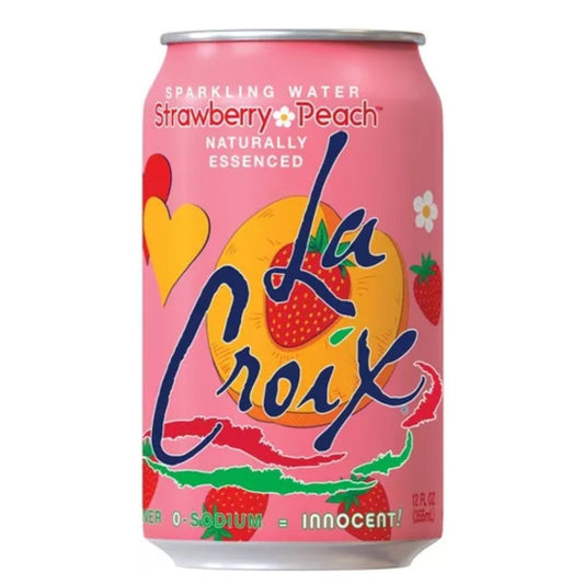 AGUA CON GAS  LA CROIX STRAWBERRY PEACH  12 OZ