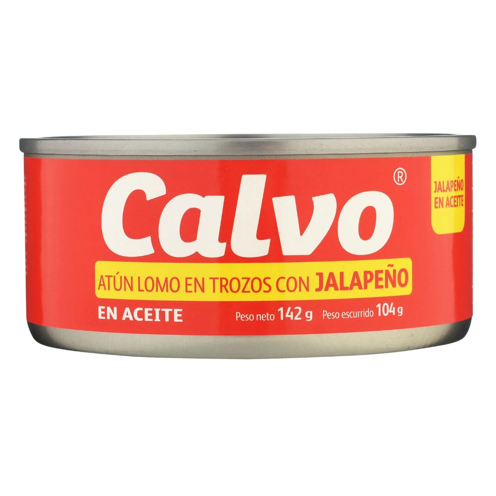 ATUN LOMO EN TROZOS CON JALAPEÑO CALVO 142 GR