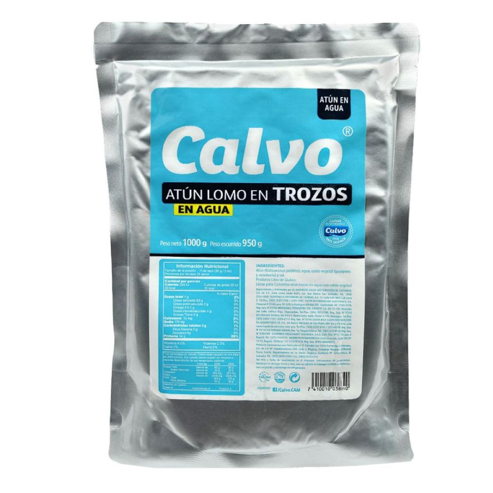LOMO DE ATUN CALVO TROZOS EN AGUA 1000 GR