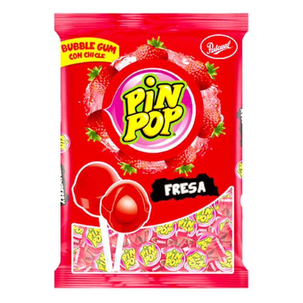 CARAMELOS FRESA PIN POP 24 UND
