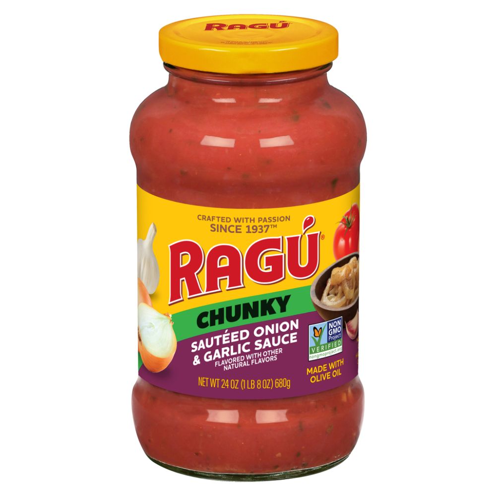 SALSA DE TOMATE SALTEADO DE AJO Y CEBOLLA RAGU 24 OZ