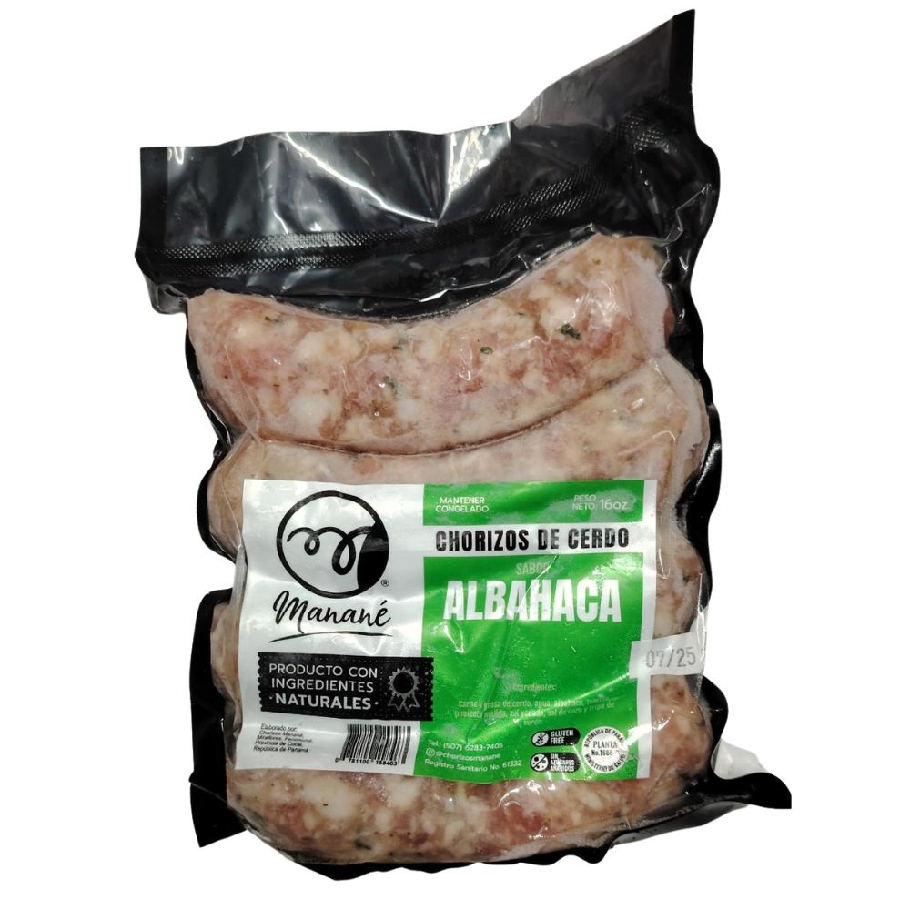 CHORIZO DE ALBAHACA MANANE 4 UND