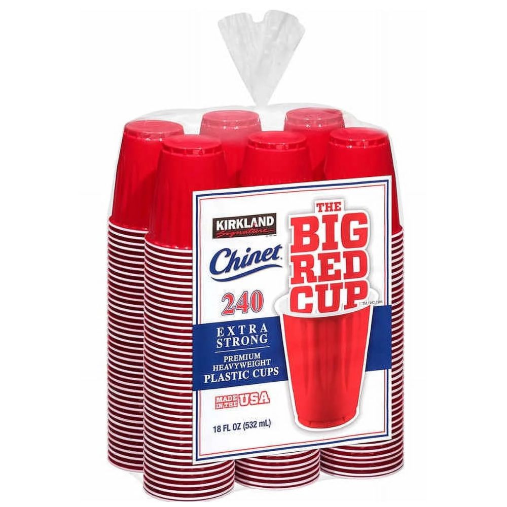 VASOS PLASTICOS COLOR ROJO KIRKLAND SIGNATURE 240 UND