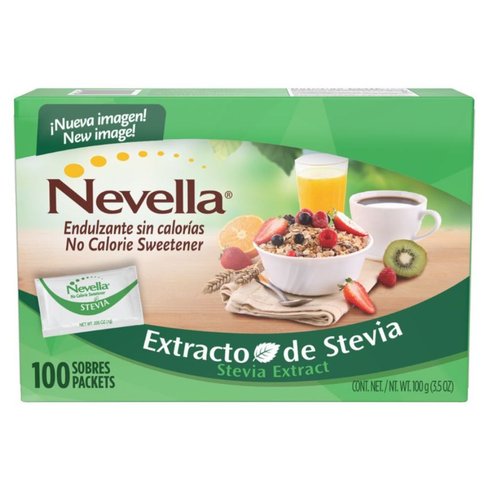 ENDULZANTE NEVELLA STEVIA 100 SOBRES