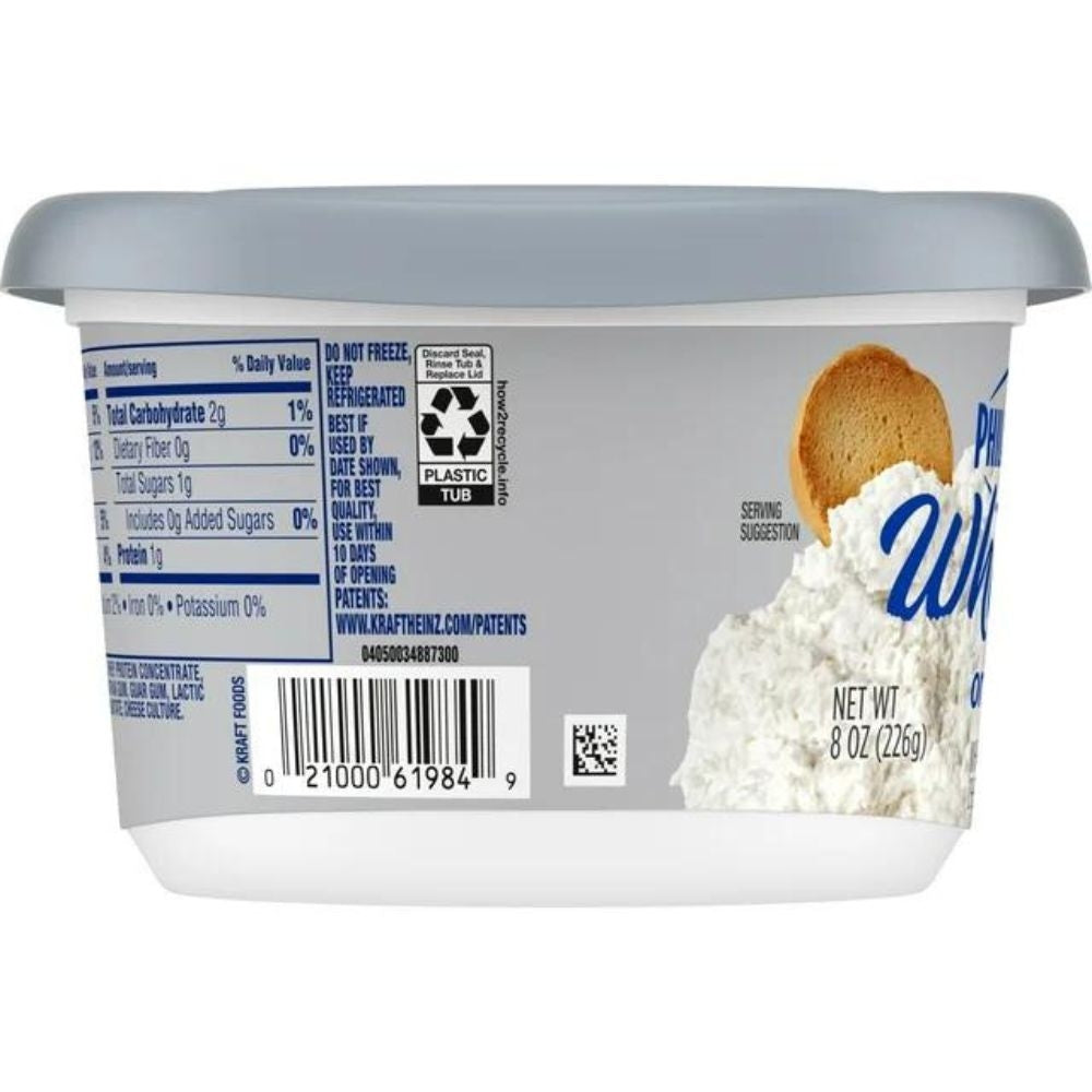 QUESO CREMA PHILADELPHIA WHIPPED PLAIN ORIGINAL 8 OZ