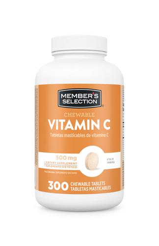 VITAMINA C TABLETAS MASTICABLES MEMBERS SELECTION 300 UND