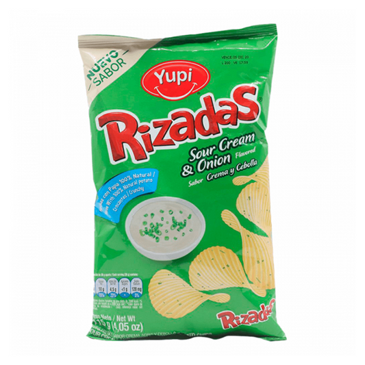 YUPI RIZADAS CREMA Y CEBOLLA 115 GR