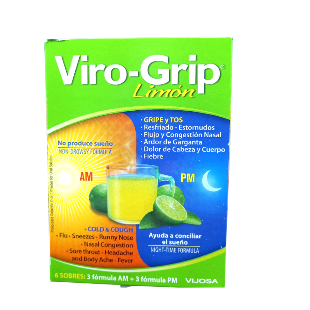 VIRO-GRIP LIMON COMBINADO AM - PM 6 SOBRES