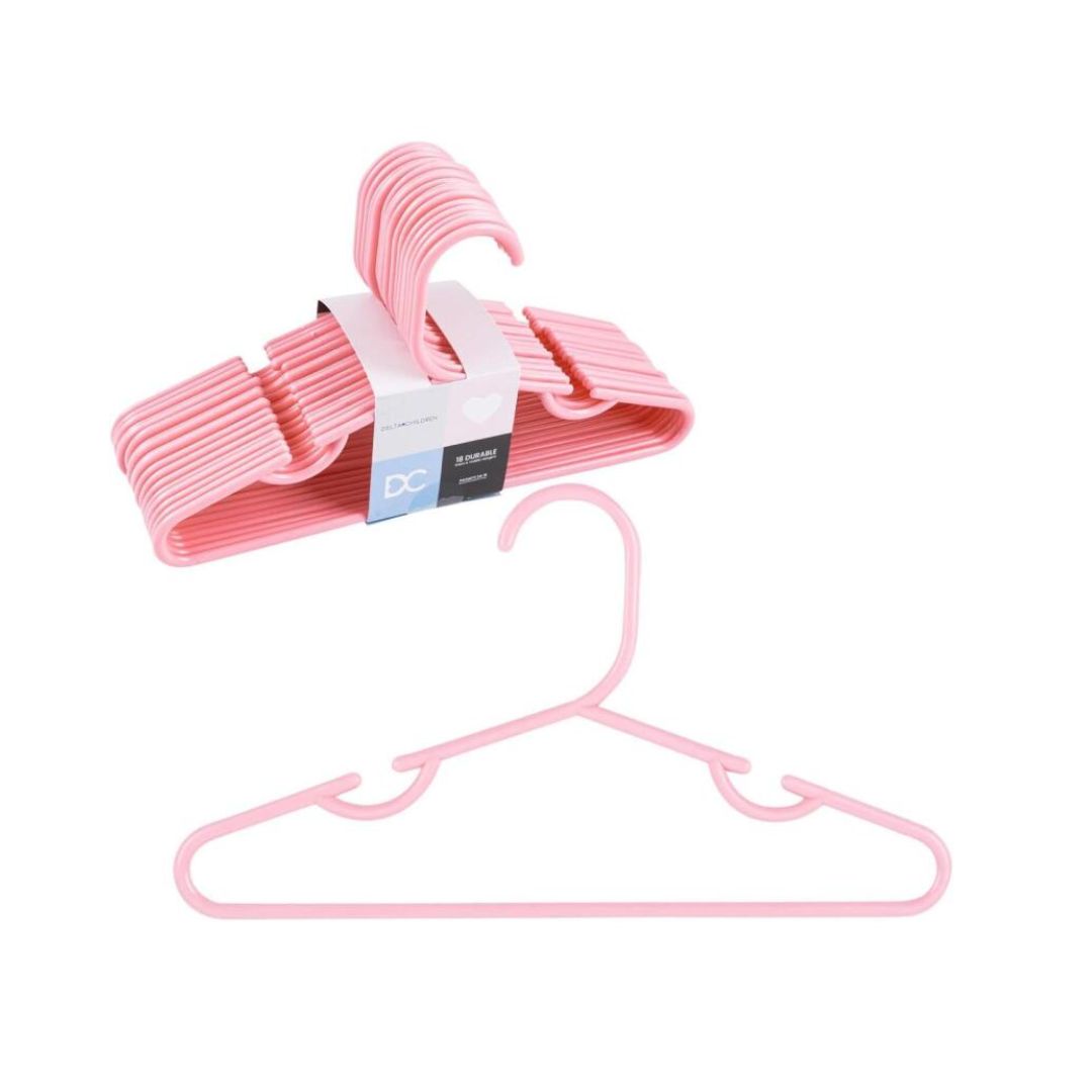 GANCHOS PLASTICOS KIDS ROSADOS 18 UND