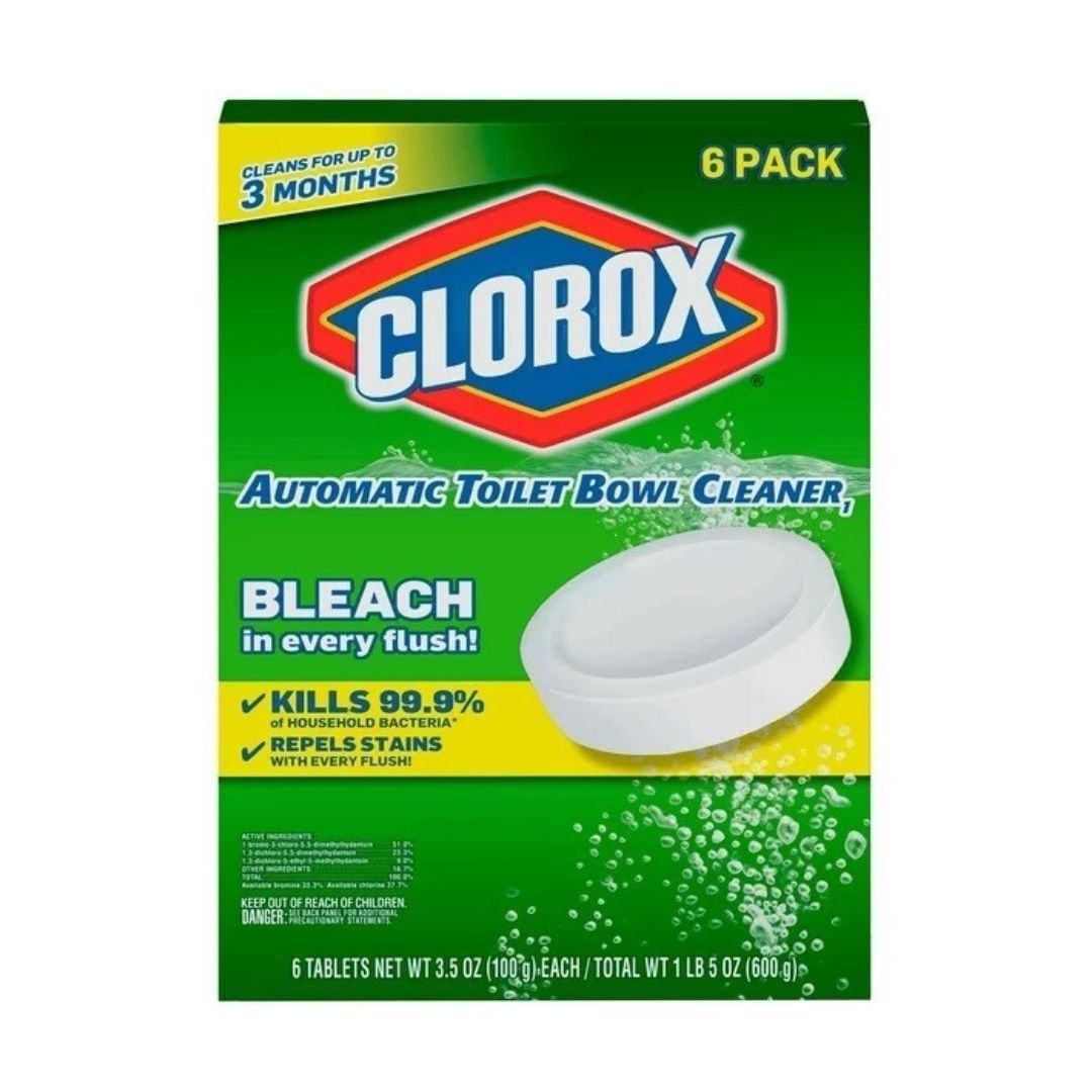 CLOROX LIMPIADOR DE INODORO 6 PASTILLAS 600 GRS