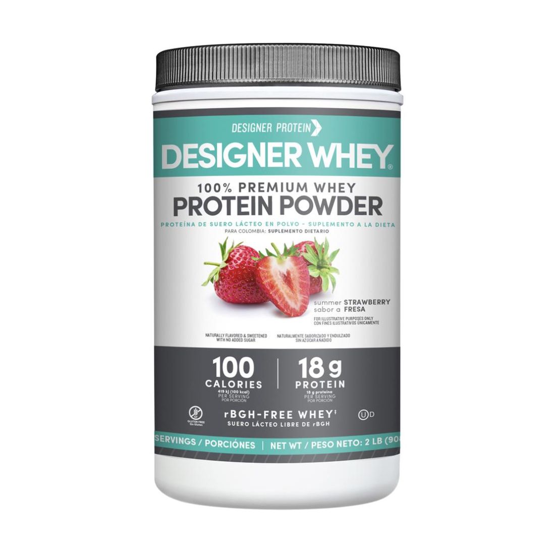 PROTEINA EN POLVO FRESA DESIGNER WHEY  908 GRS