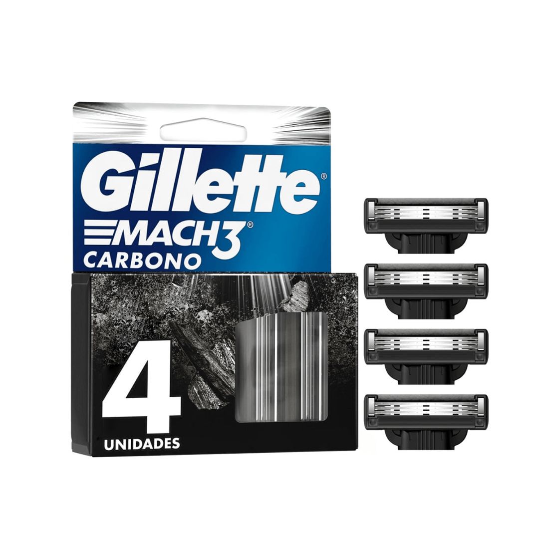 GILLETTE MACH3 CARBONO REPUESTO 4UN