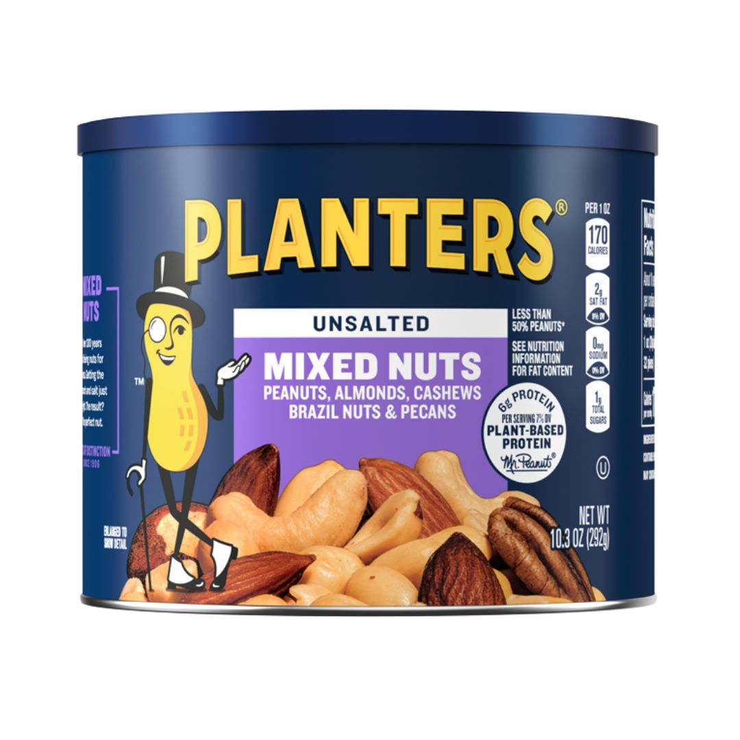 PLANTERS MIXED NUTS UNSALTED 10.3 OZ