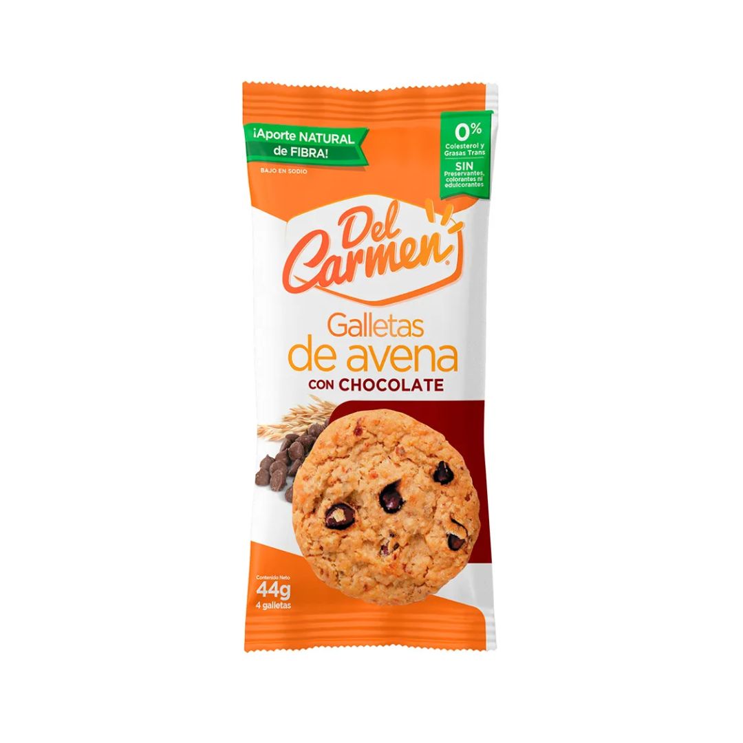 GALLETA DE AVENA CON CHOCOLATE DEL CARMEN 44 GRS