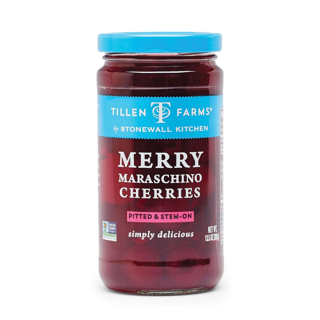 STONEWALL KITCHEN TF MERRY MARASCHINO CHERRIES 13.5 OZ