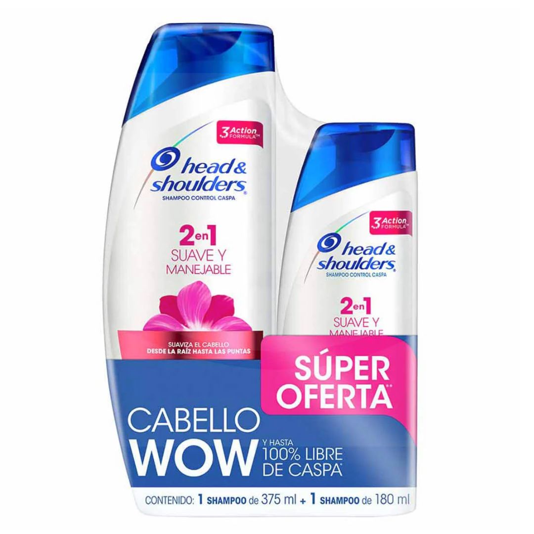 HEAD & SHOULDERS 2 EN 1 SUAVE Y MANEJABLE HEAD & SHOULDER PACK 2 UN