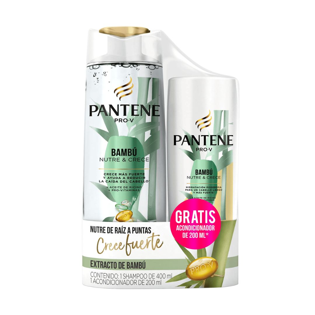 PACK SHAMPOO PANTENE 400 ML + ACONDICIONADOR 200 ML EXTRACTO BAMBÚ