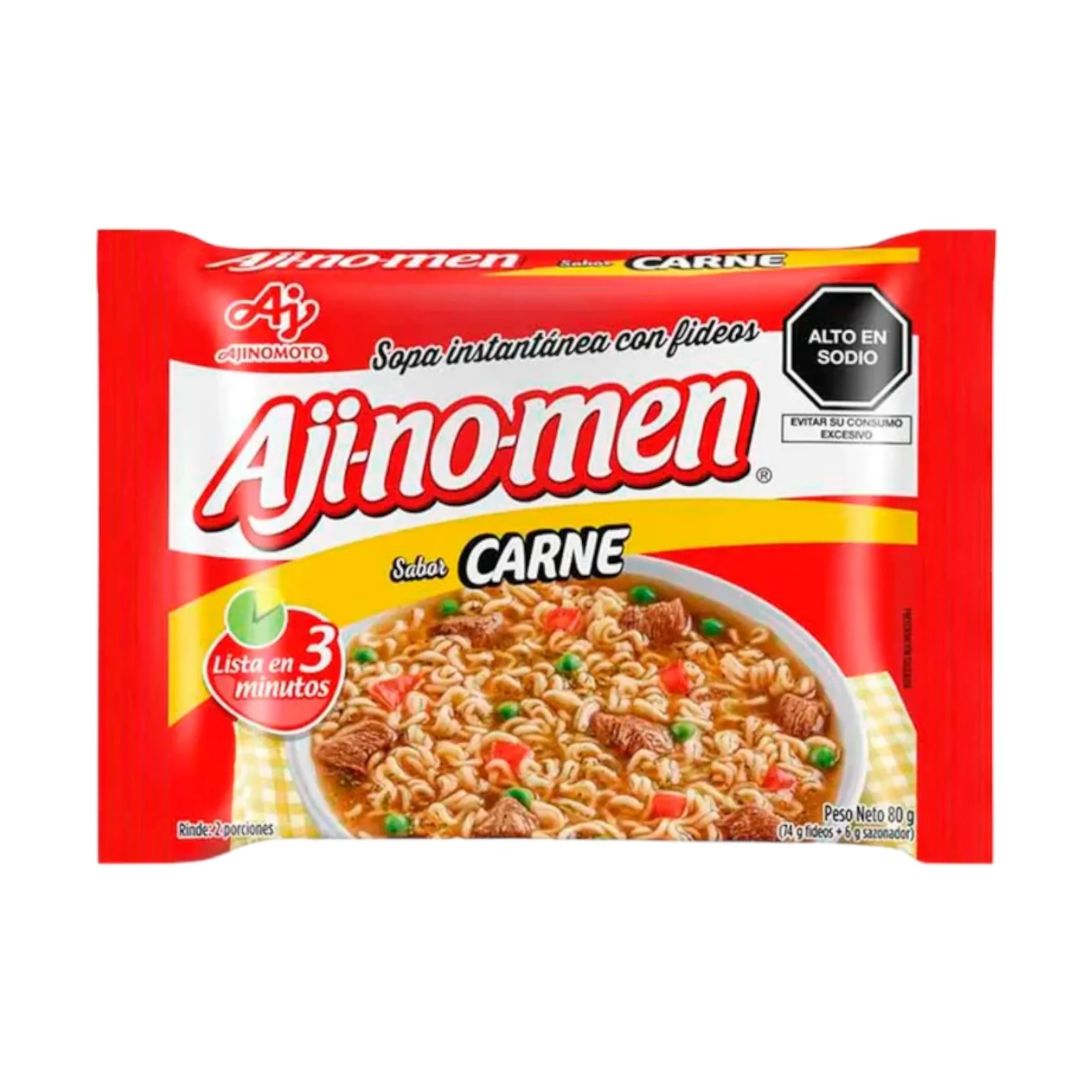 SOPA INSTANTANEA CON FIDEOS SABOR A CARNE AJINOMEN 80 GR