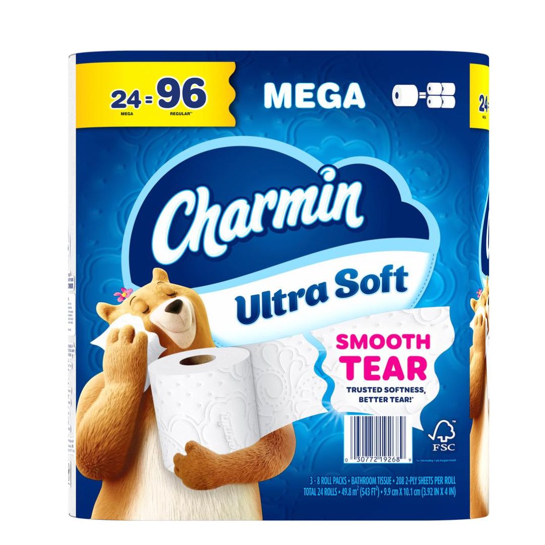 PAPEL HIGUIENICO ULTRA SUAVE CHARMIN 24 ROLLOS