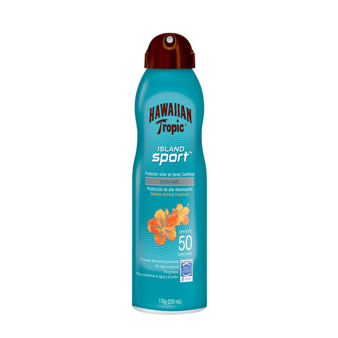 PROTECTOR SOLAR EN SPRAY HAWAIIAN TROPIC ISLAND SPORT FPS 50 170 G
