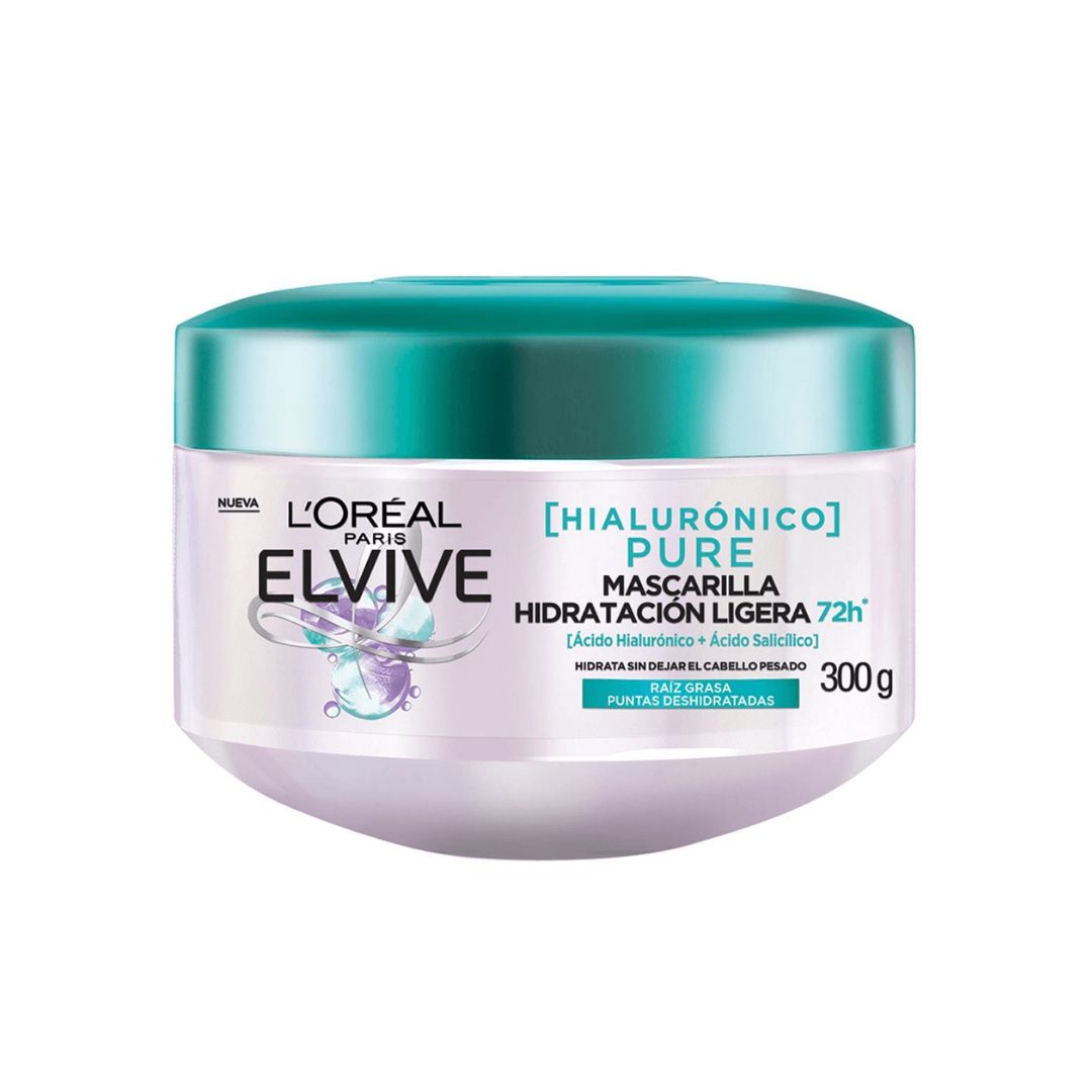 MASCARILLA HIDRATACION LIGERA LOREAL ELVIVE HIALURONICO PURE 300 G