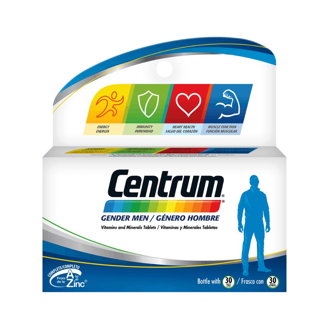 VITAMINA CENTRUM PARA HOMBRES 30 TABLETAS
