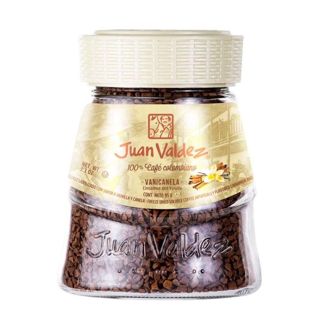 CAFE JUAN VALDEZ LIOFILIZADO VANILLA Y CANELA 95G