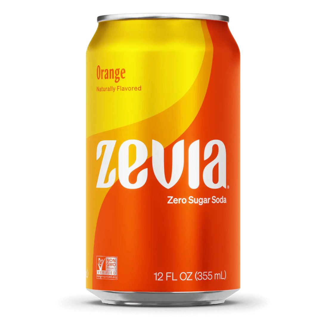 SODA ORANGE ZERO SUGAR ZEVIA