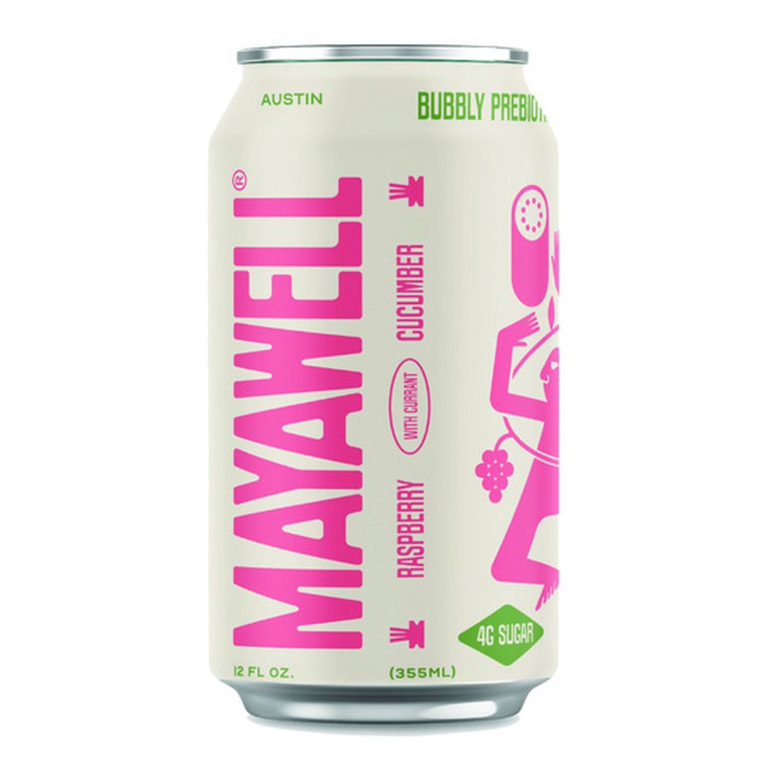 SODA PREBIÓTICA FRAMBUESA PEPINO MAYAWELL 12 OZ