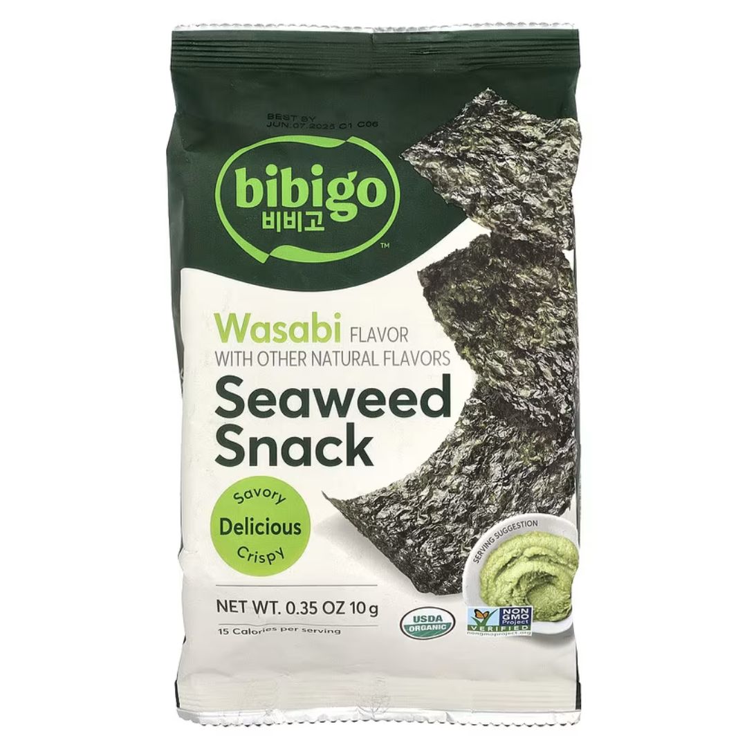 SNACK DE ALGAS SABOR WASABI BIBIGO 10 G