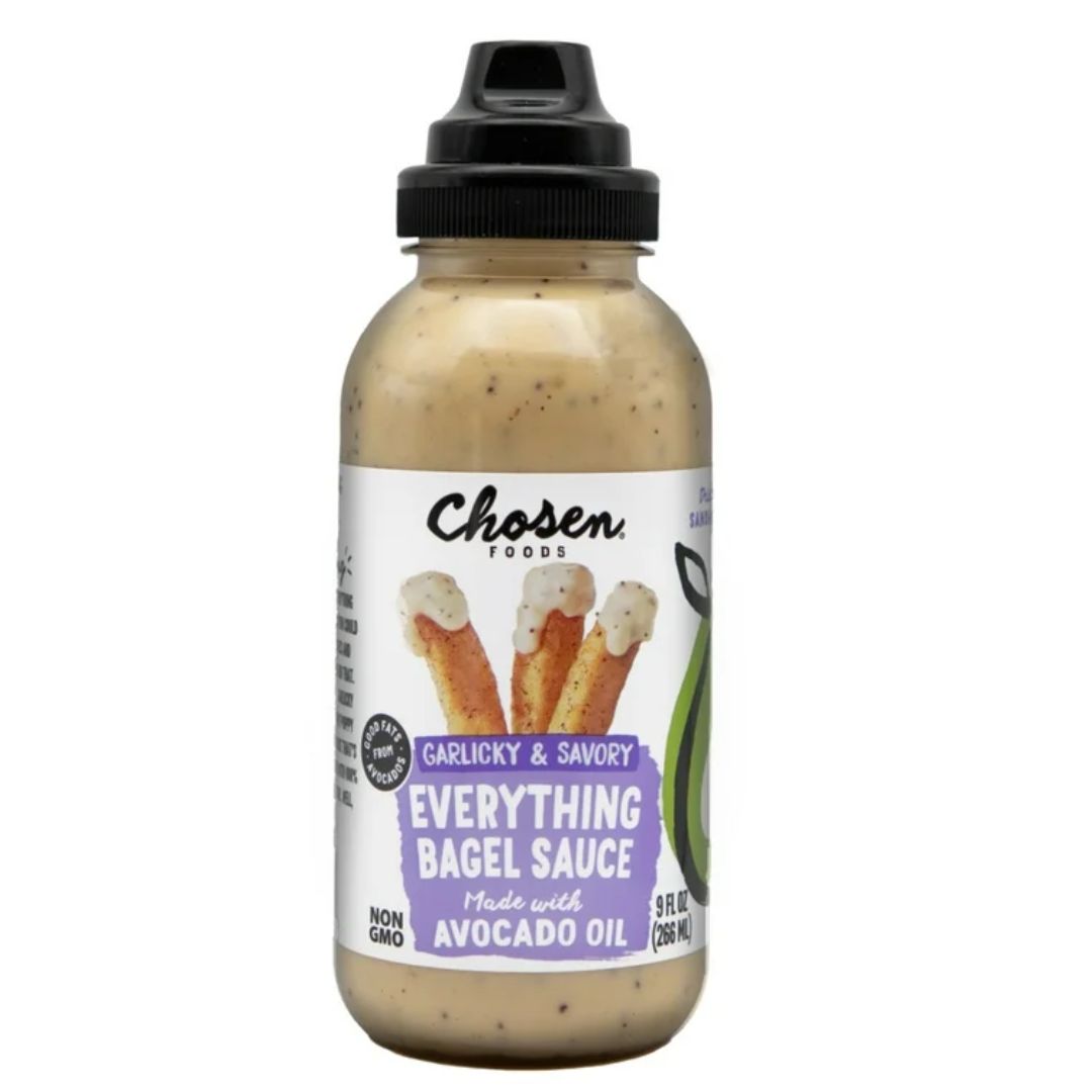SALSA GARLIC EVERYTHING BAGEL CHOSEN FOODS 9 G