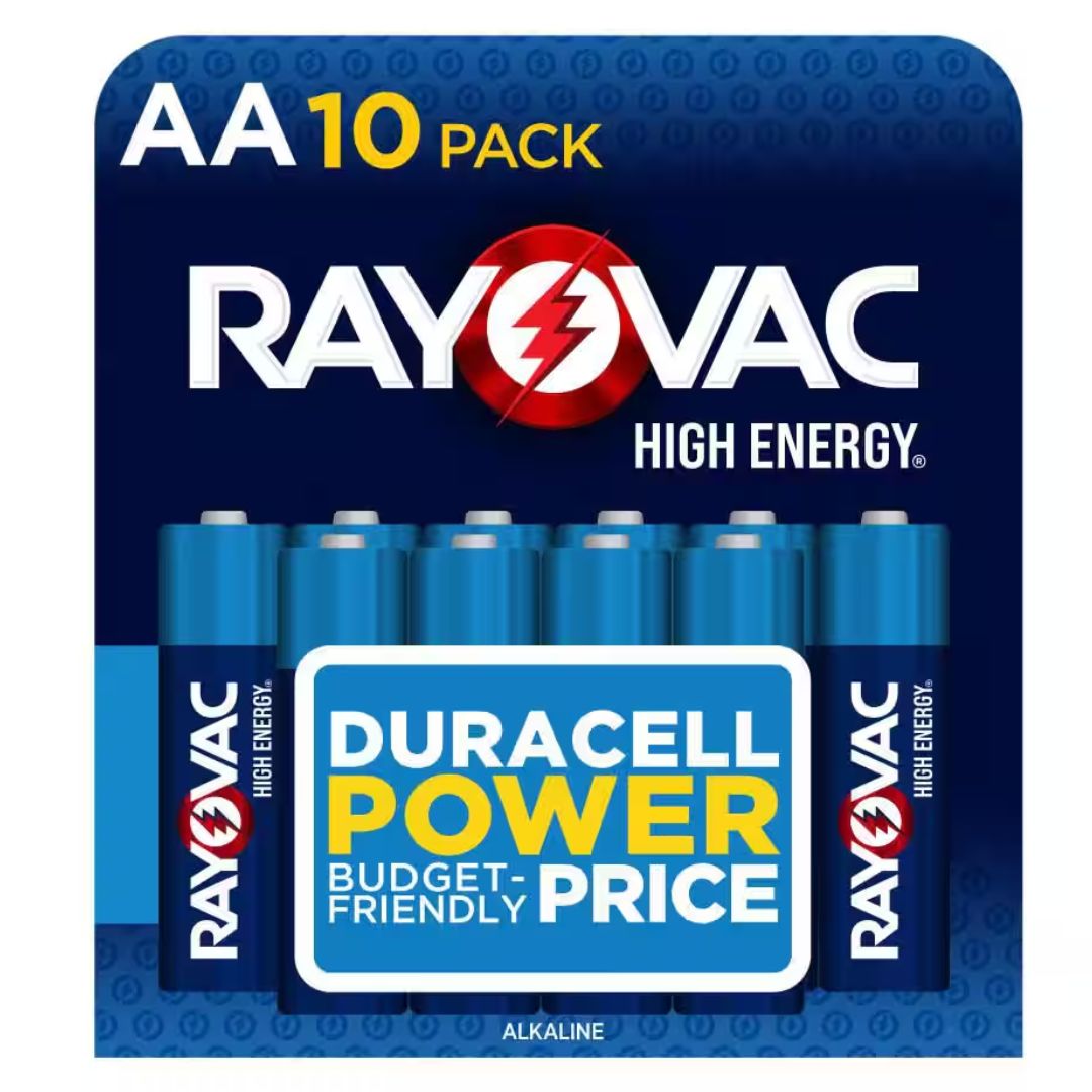 RAYOVAC HIGH ENERGY AA 10PK