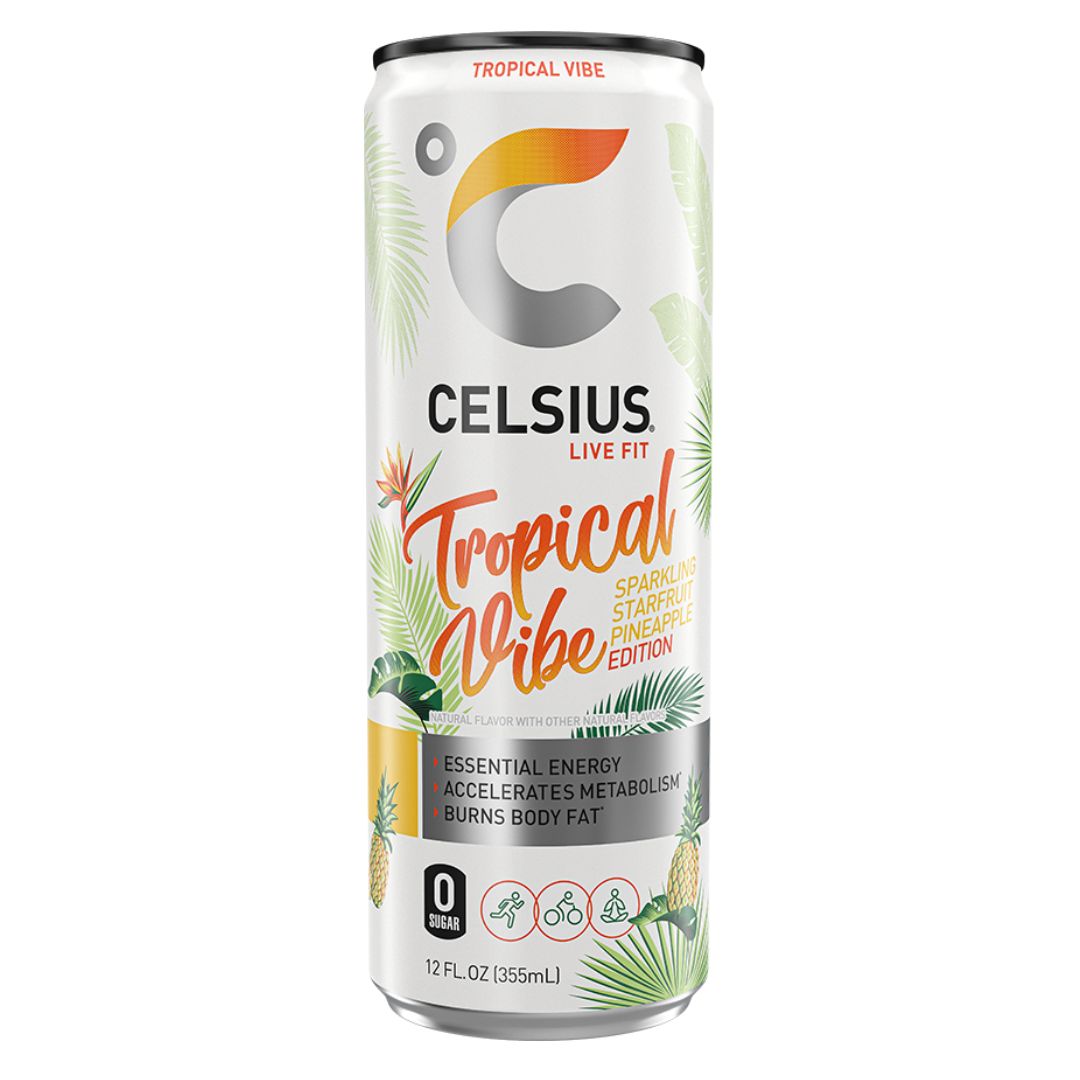 CELSIUS SPRKLNG TROPICAL VIBE CAN 12 OZ