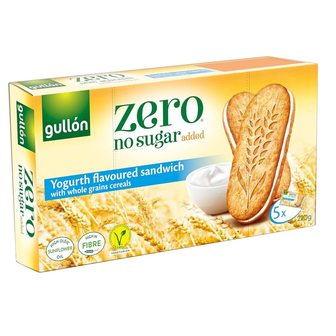 GALLETAS CON FIBRA SABOR YOGURT ZERO AZUCAR GULLON 220 G