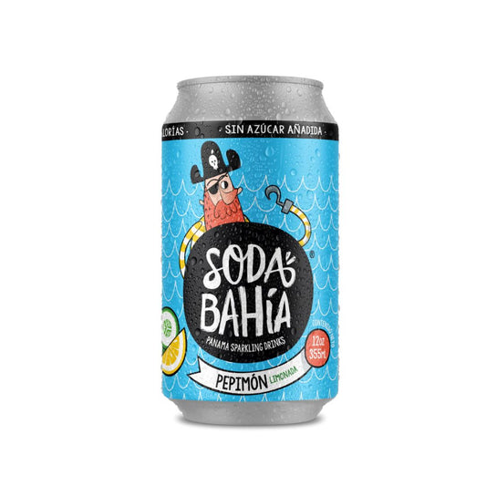 AGUA CON GAS SODA BAHIA PEPIMON LATA 12 OZ