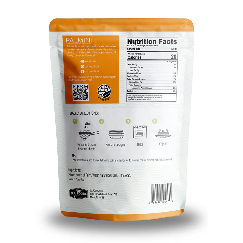 LASAÑA POUCH PALMINI 12 OZ