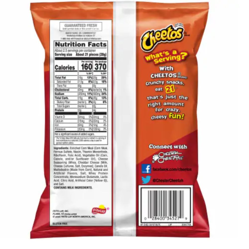 CHEETOS CRUNCHY 90 GRS