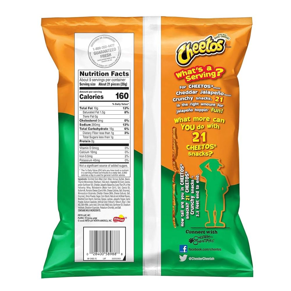 CHEETOS CHEEDAR JAL 8 OZ
