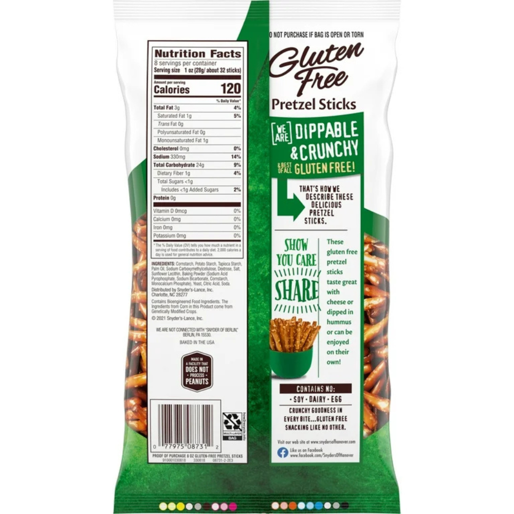 PRETZELS GLUTEN FREE STICK SNYDER'S 8 OZ
