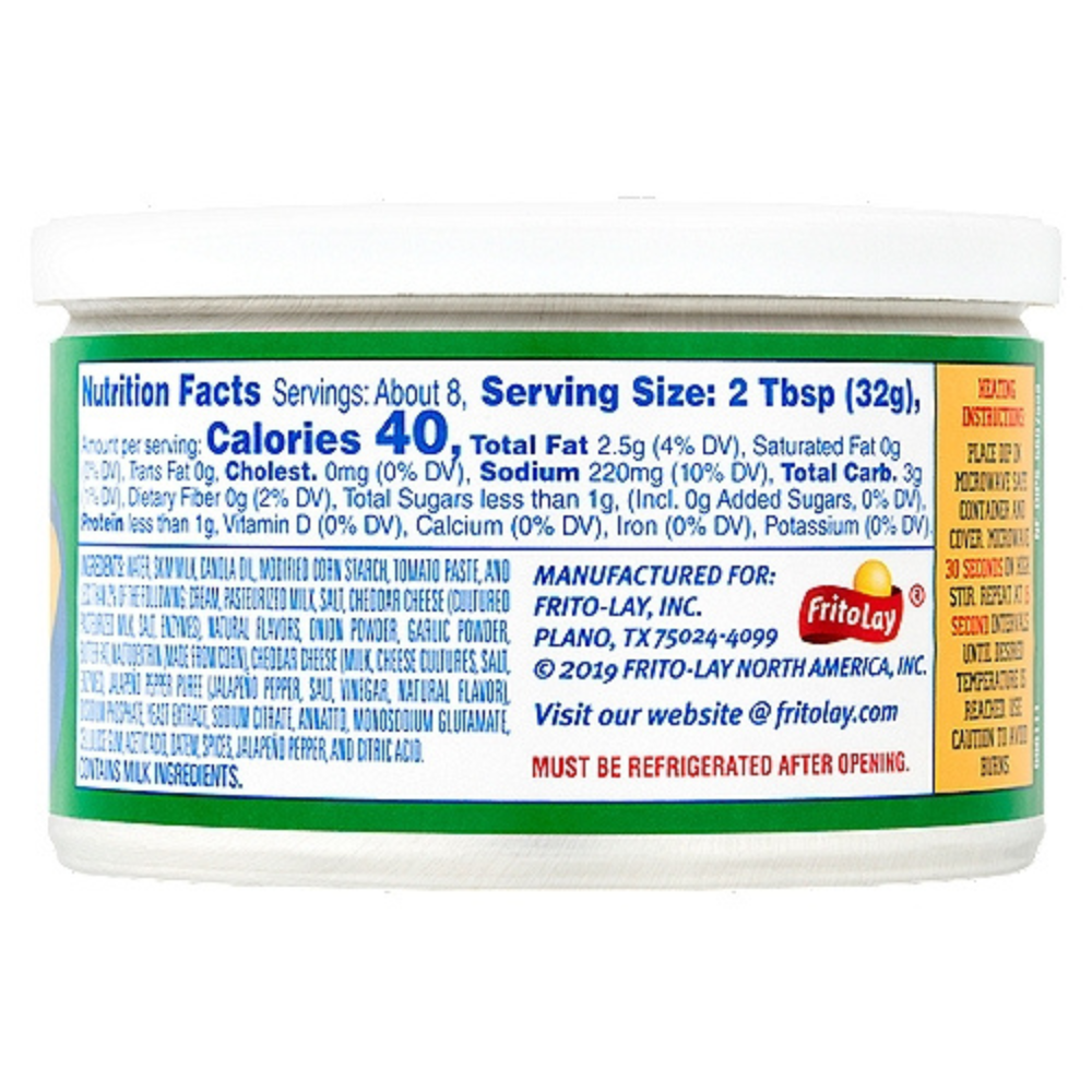FRITOLAY DIP CHEDDAR JALAPENO 9 OZ