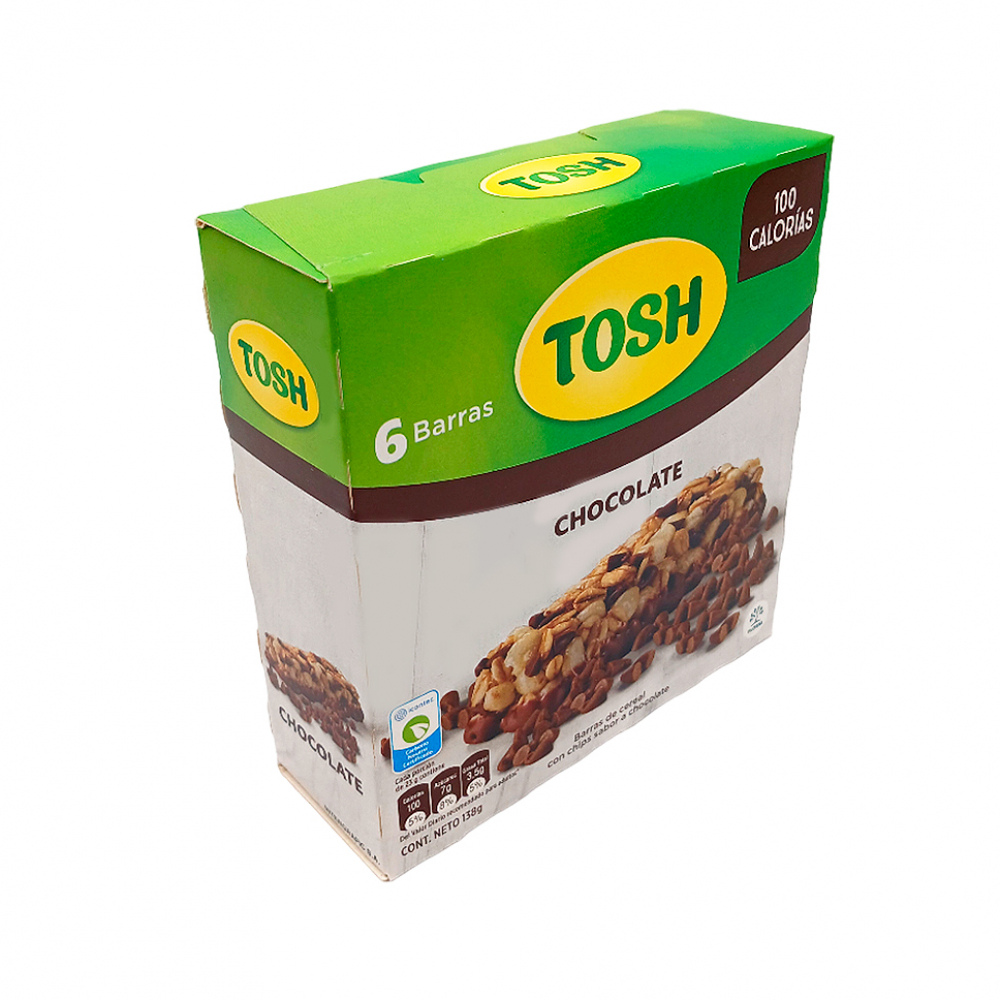 BARRA TOSH CON CHIPS DE CHOCOLATE 138 G