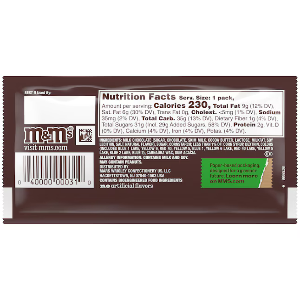 CHOCOLATES M&M'S MILK CHOCOLATE 1.69 OZ
