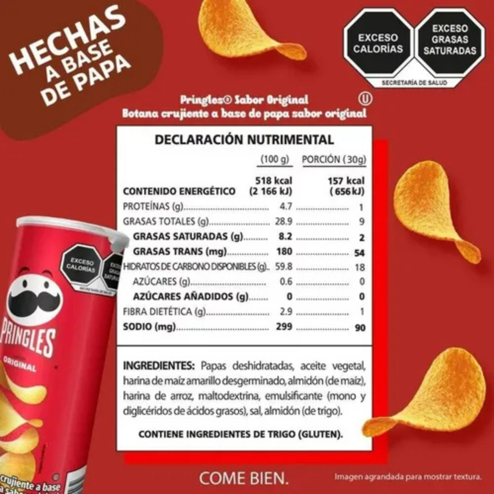 PRINGLES ORIGINAL 124 GR