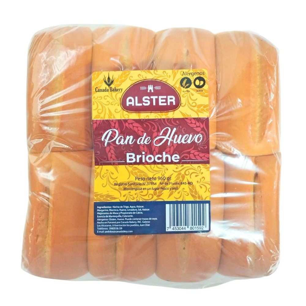 PAN DE HUEVO BRIOCHE CANADA BAKERY 16 UND