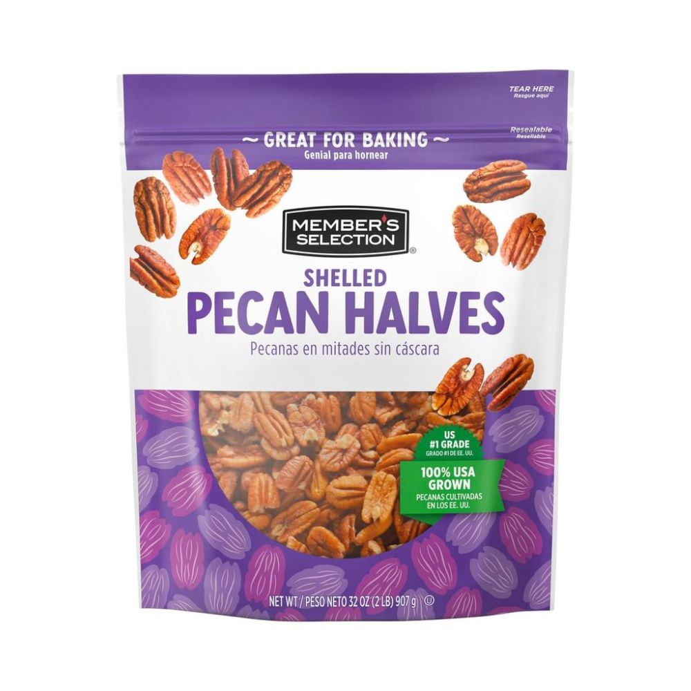 NUECES PECANS EN MITADES MEMBERS SELECTION 907 GR