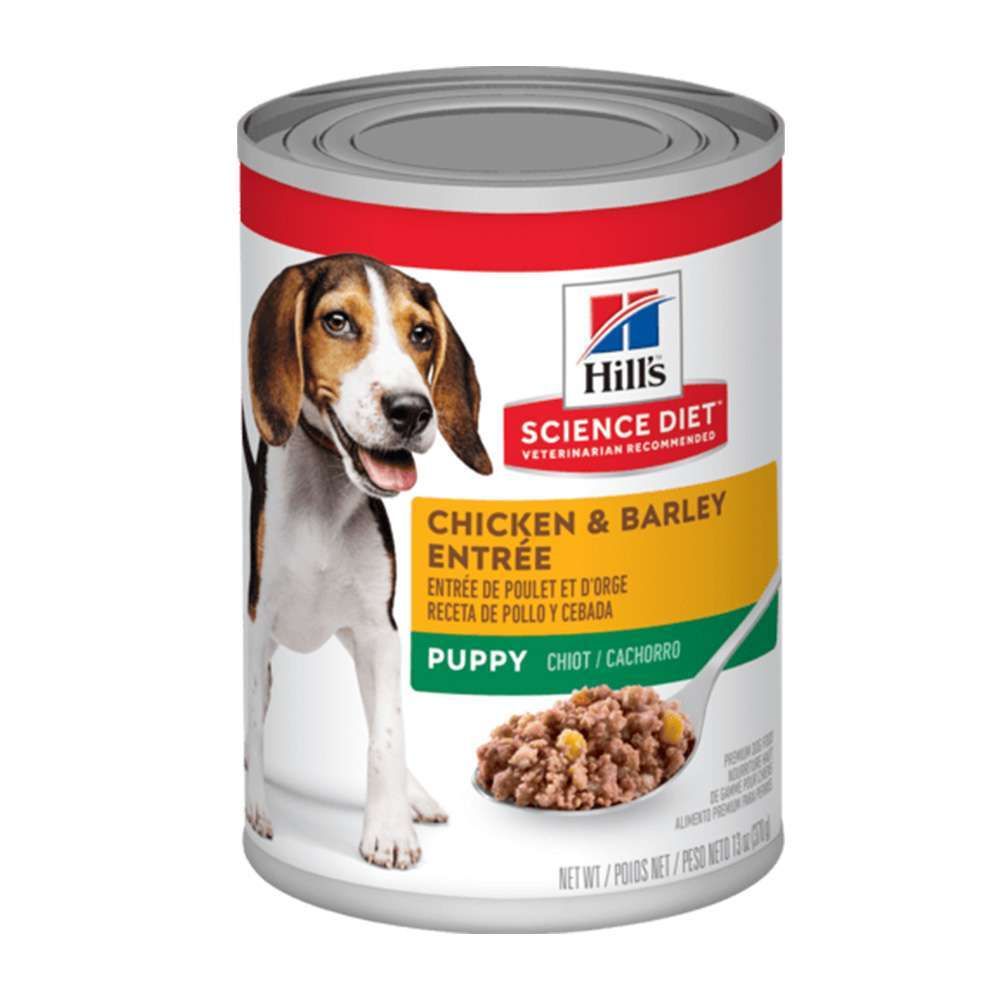 ALIMENTO ENLATADO PARA PERRO HILL'S SCIENCE DIET PUPPY CON POLLO Y CEBADA, 370 G
